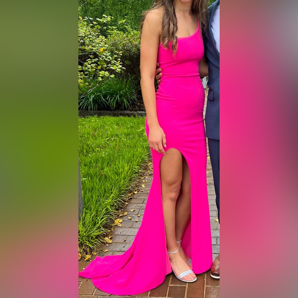 Nookie x REVOLVE Jasmine One Shoulder Gown in Neon Pink